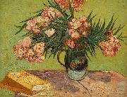 Vincent Van Gogh Vase with Oleanders and Books oil on canvas